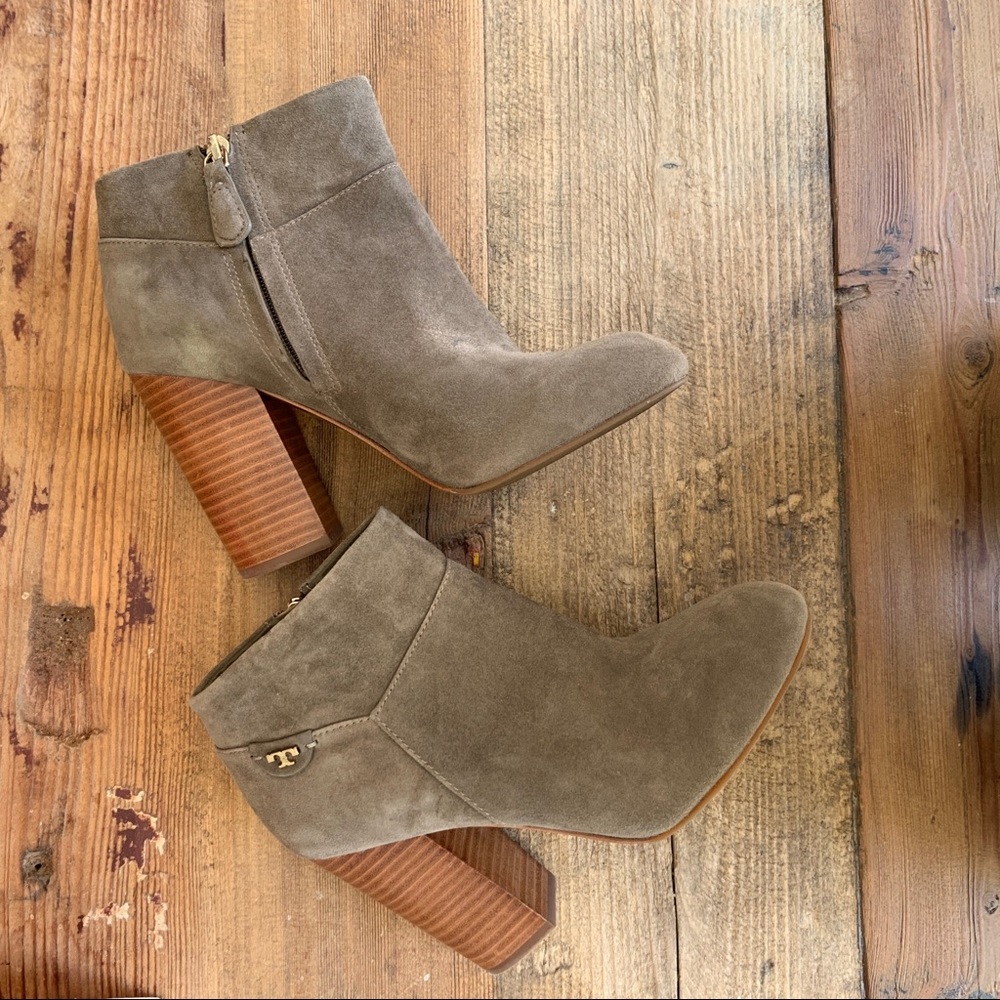 Tory Burch Taupe Ankle Boots